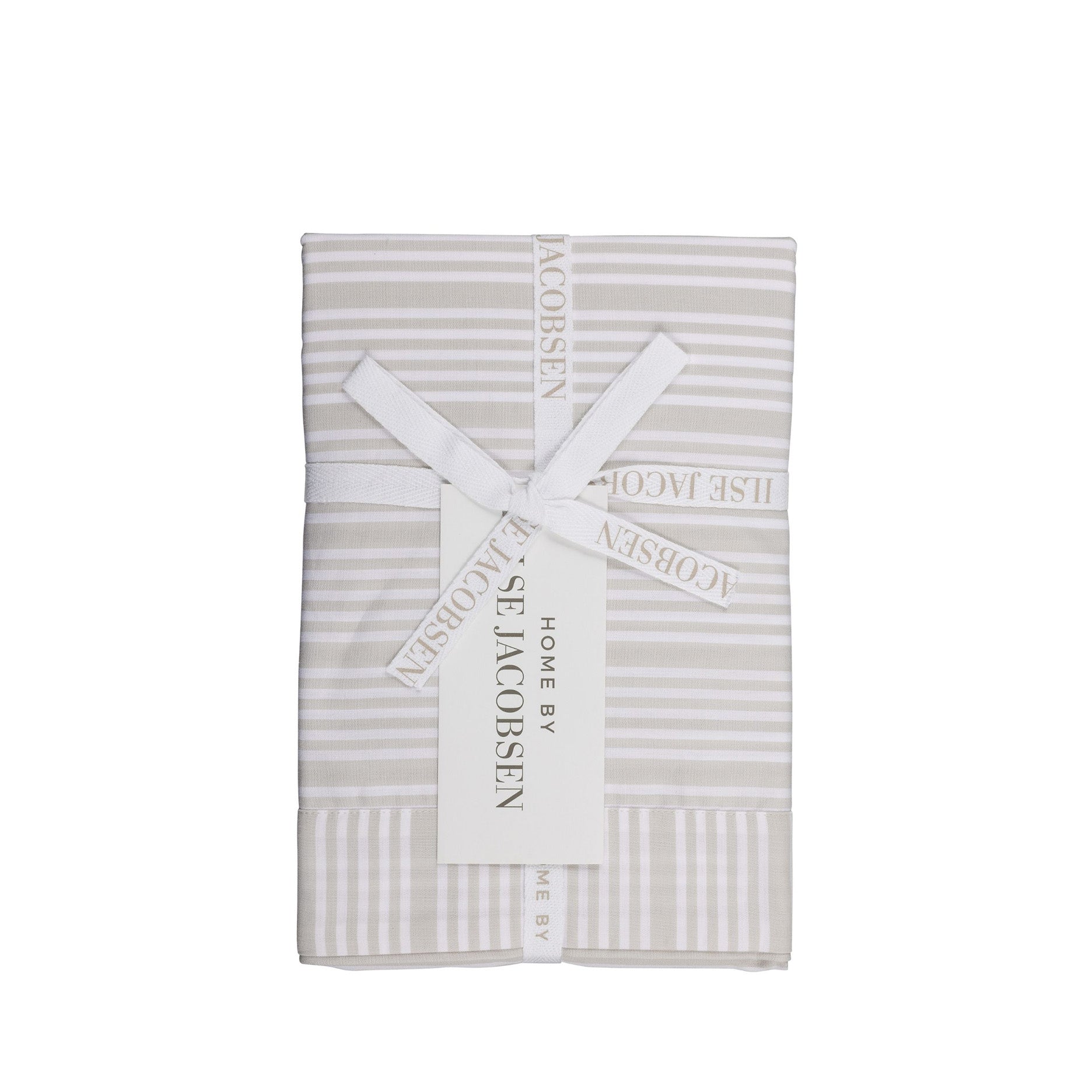 Pudebetræk 2 stk 50x90 cm sand beige/striber